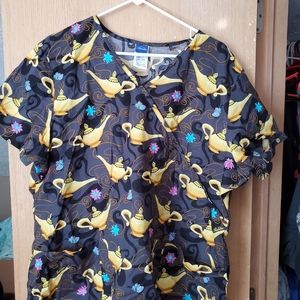 Aladdin scrub top Disney 2X